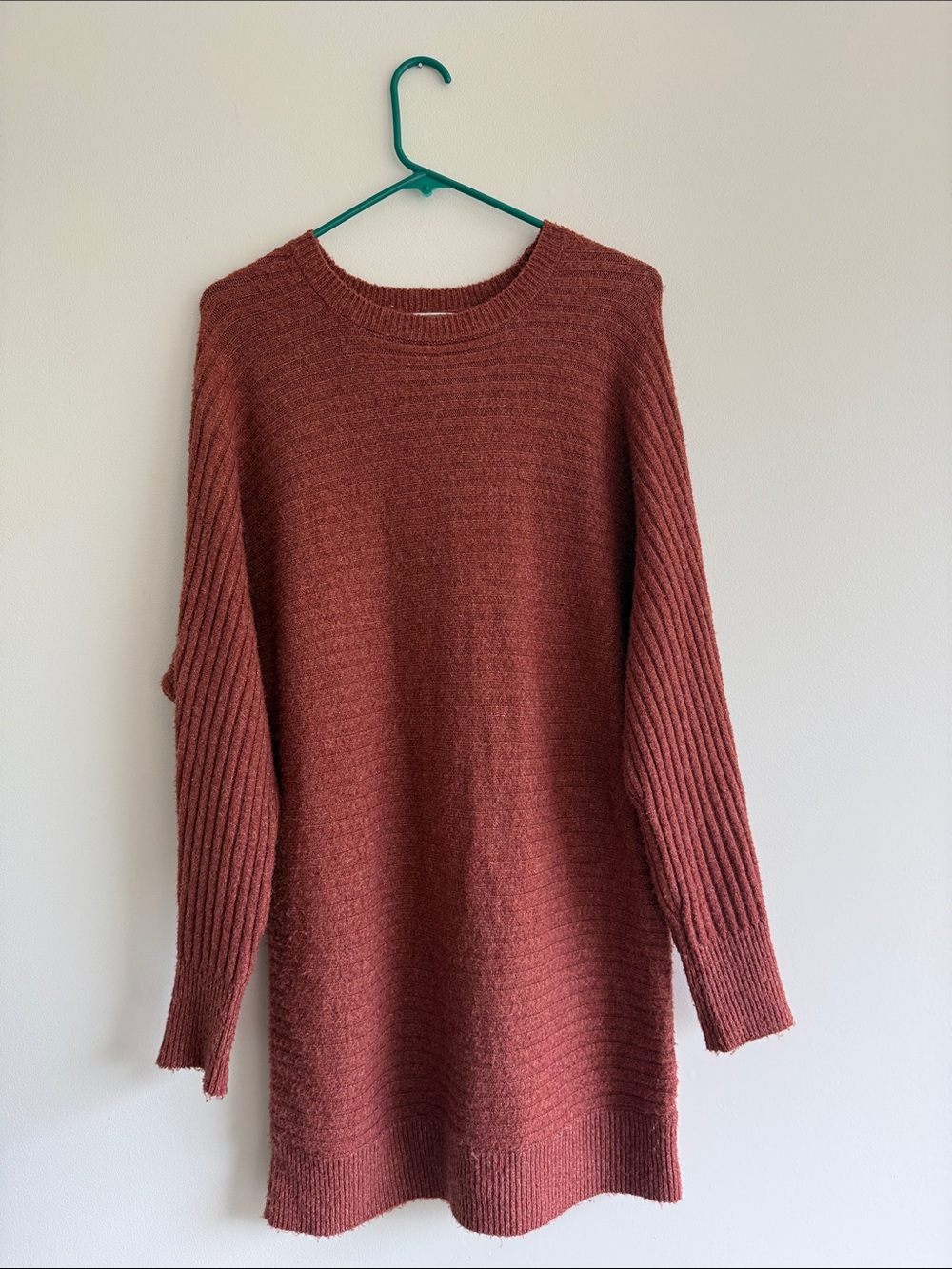 T.J.Maxx Women's Scoop Neck Sweater Dress in Rust Red